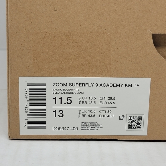 Nike Mercurial Superfly 9 Academy KM Turf Blue White DO9347-400 Men's Size 11.5 - Picture 8 of 11